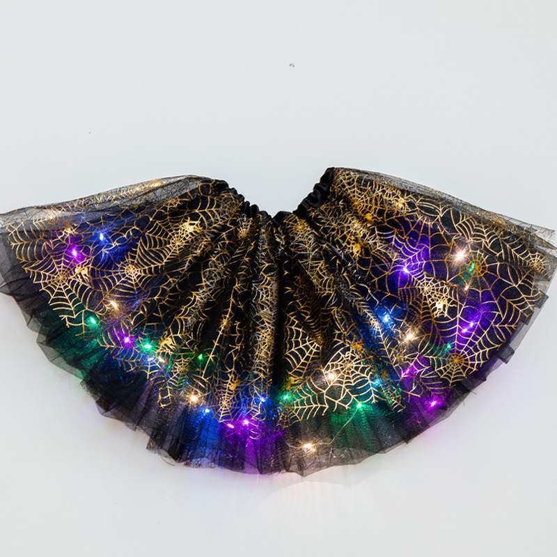 Magical & Luminous LED Princess Halloween Tutu Skirt Sequins Shiny Skirt