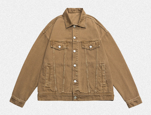 Retro Washed Dyed Loose Denim Coat