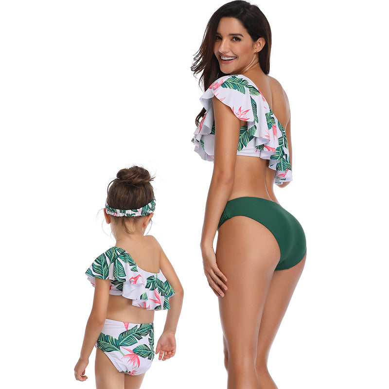 Parent-child Swimsuit Tassel Split Bikini