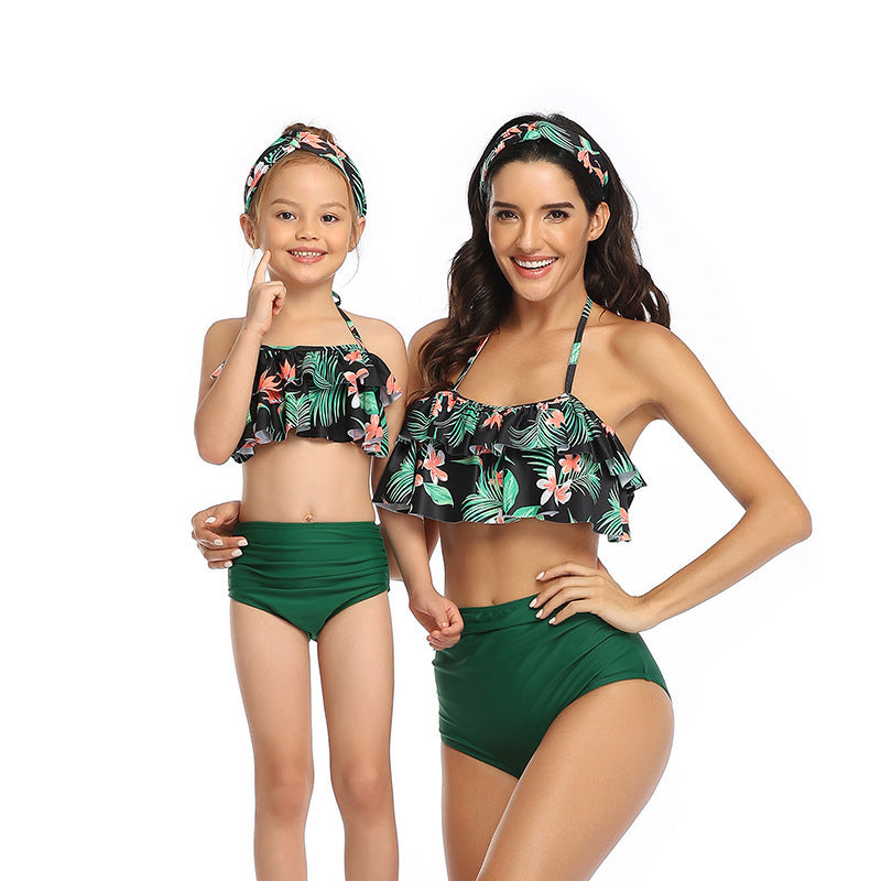 Parent-child Swimsuit Tassel Split Bikini