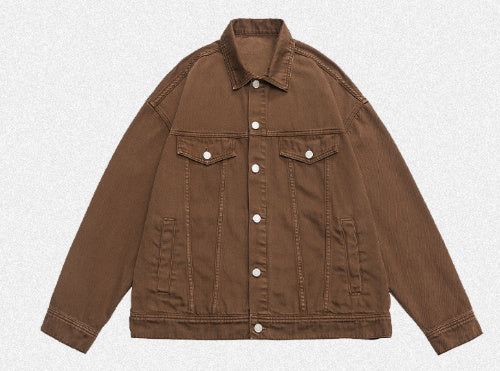 Retro Washed Dyed Loose Denim Coat