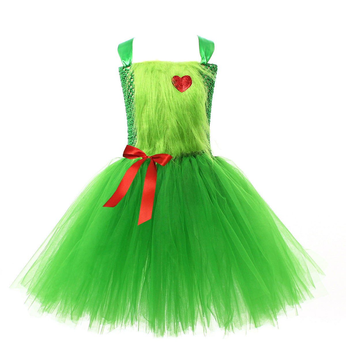 Christmas Green Fur Monster Costume Women