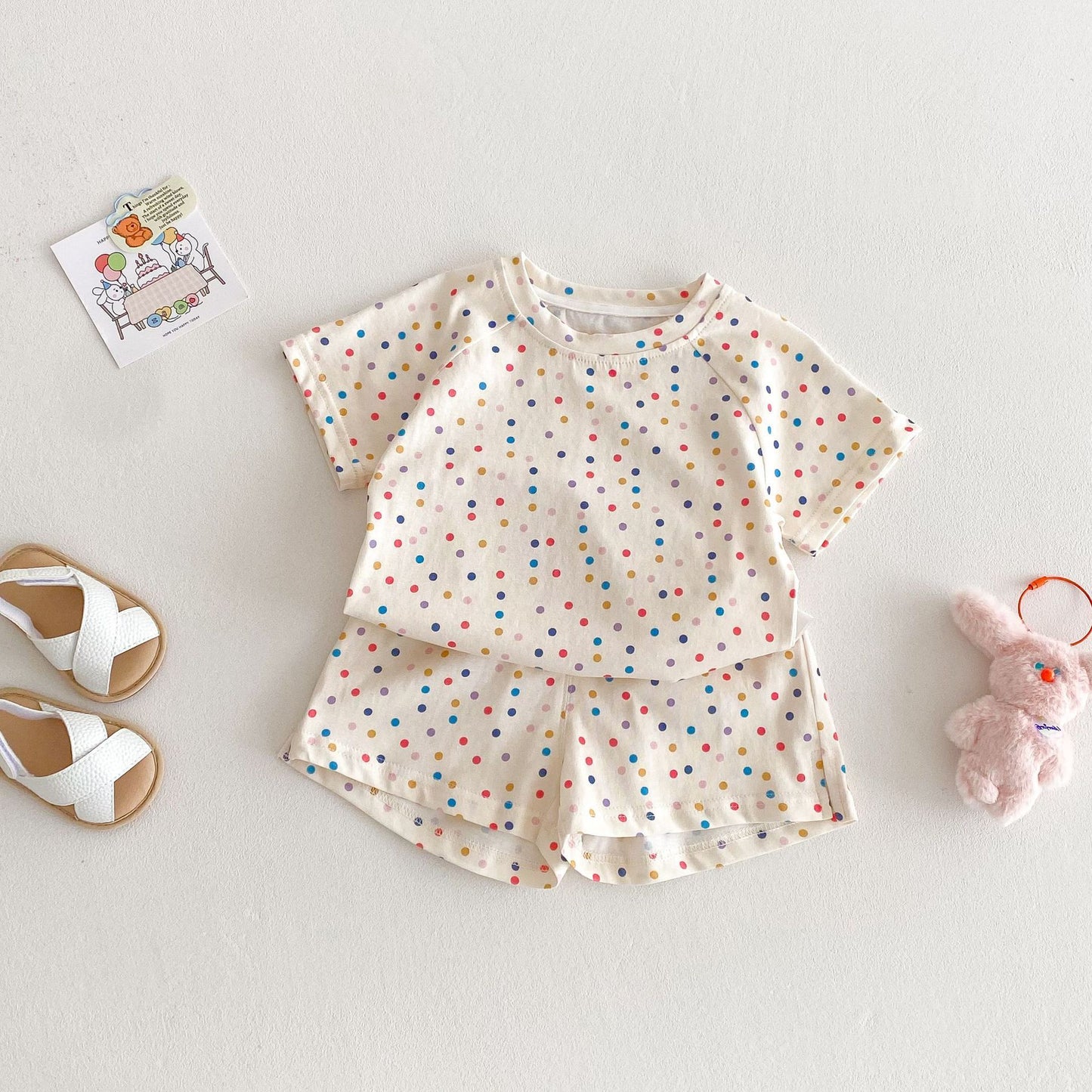 Full Version Car T-shirt Baby Trendy Shorts Two-piece Set