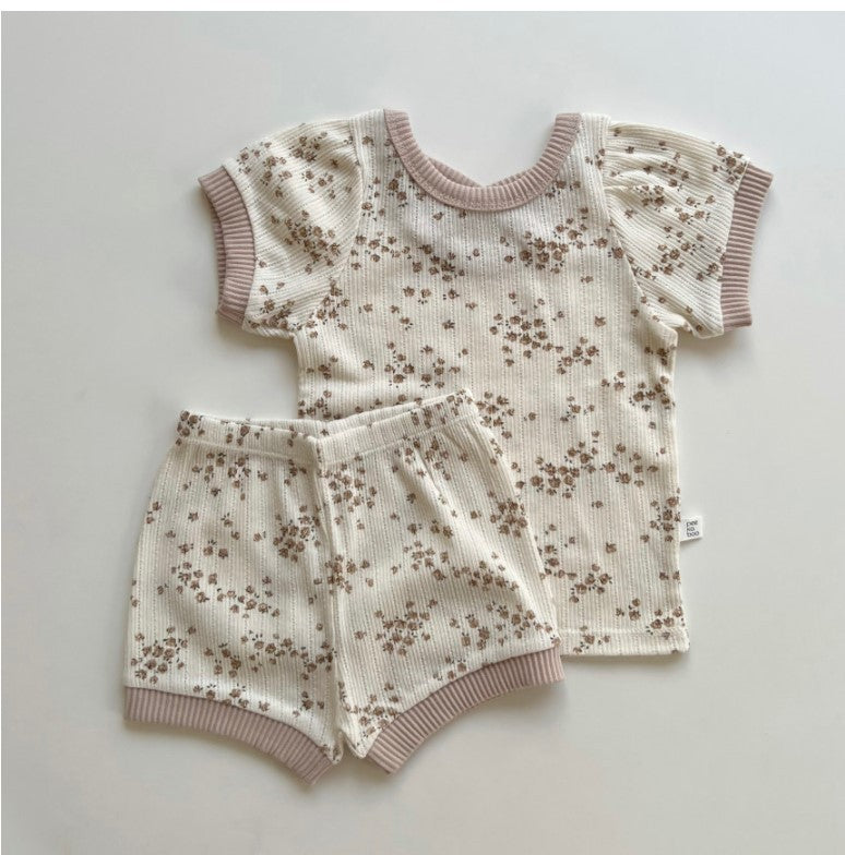 Thin Cotton Soft Home Wear Suit Air Conditioning Shorts Two-piece Set