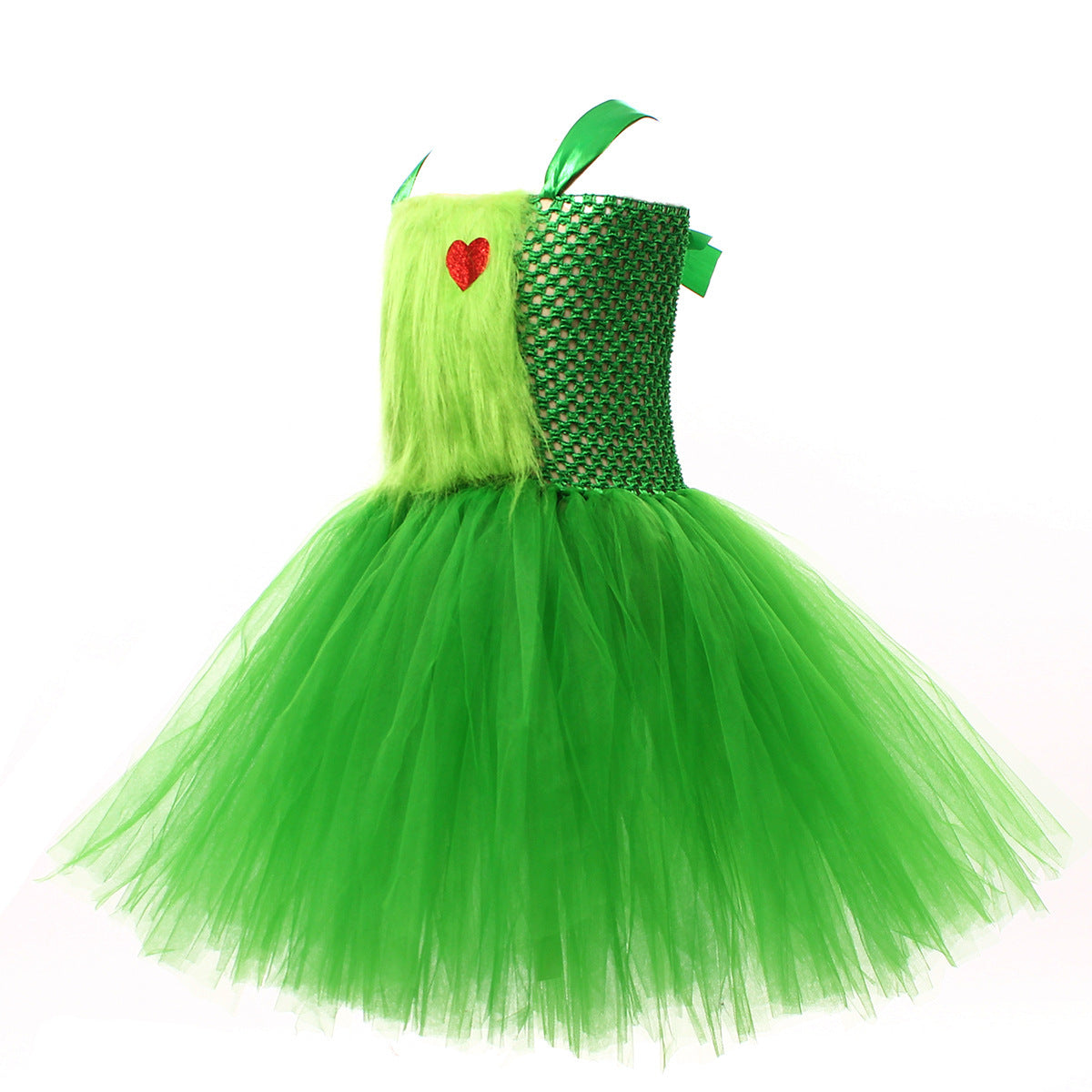 Christmas Green Fur Monster Costume Women