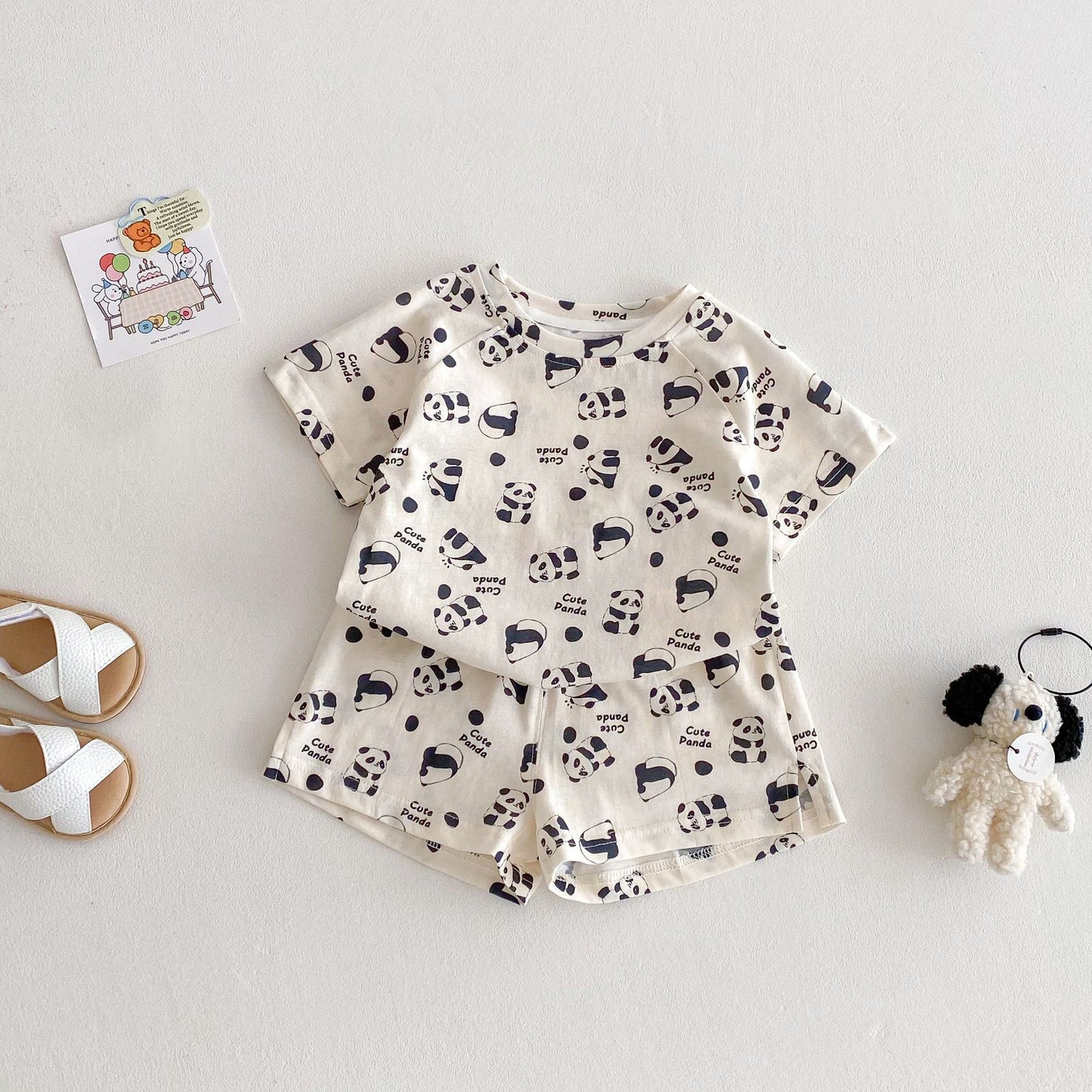 Full Version Car T-shirt Baby Trendy Shorts Two-piece Set
