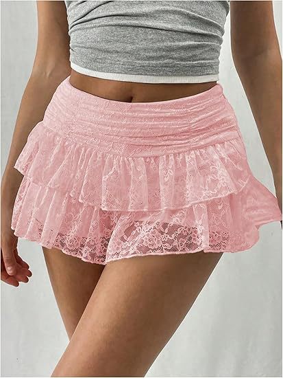 Multi-layer Stacked Short Skirt Fashion Lace