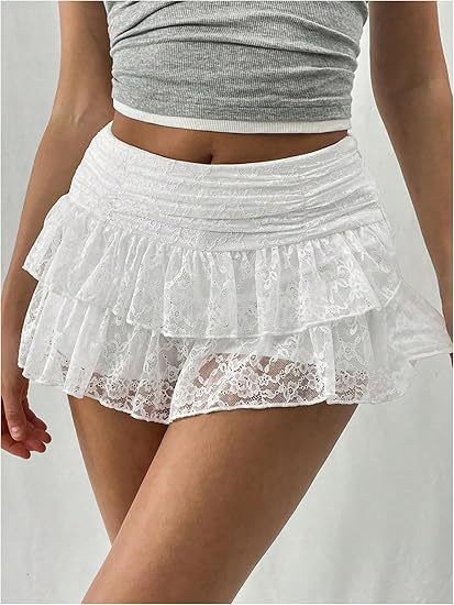Multi-layer Stacked Short Skirt Fashion Lace