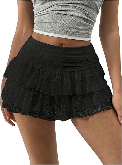 Multi-layer Stacked Short Skirt Fashion Lace