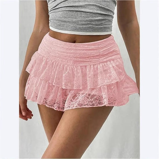 Multi-layer Stacked Short Skirt Fashion Lace