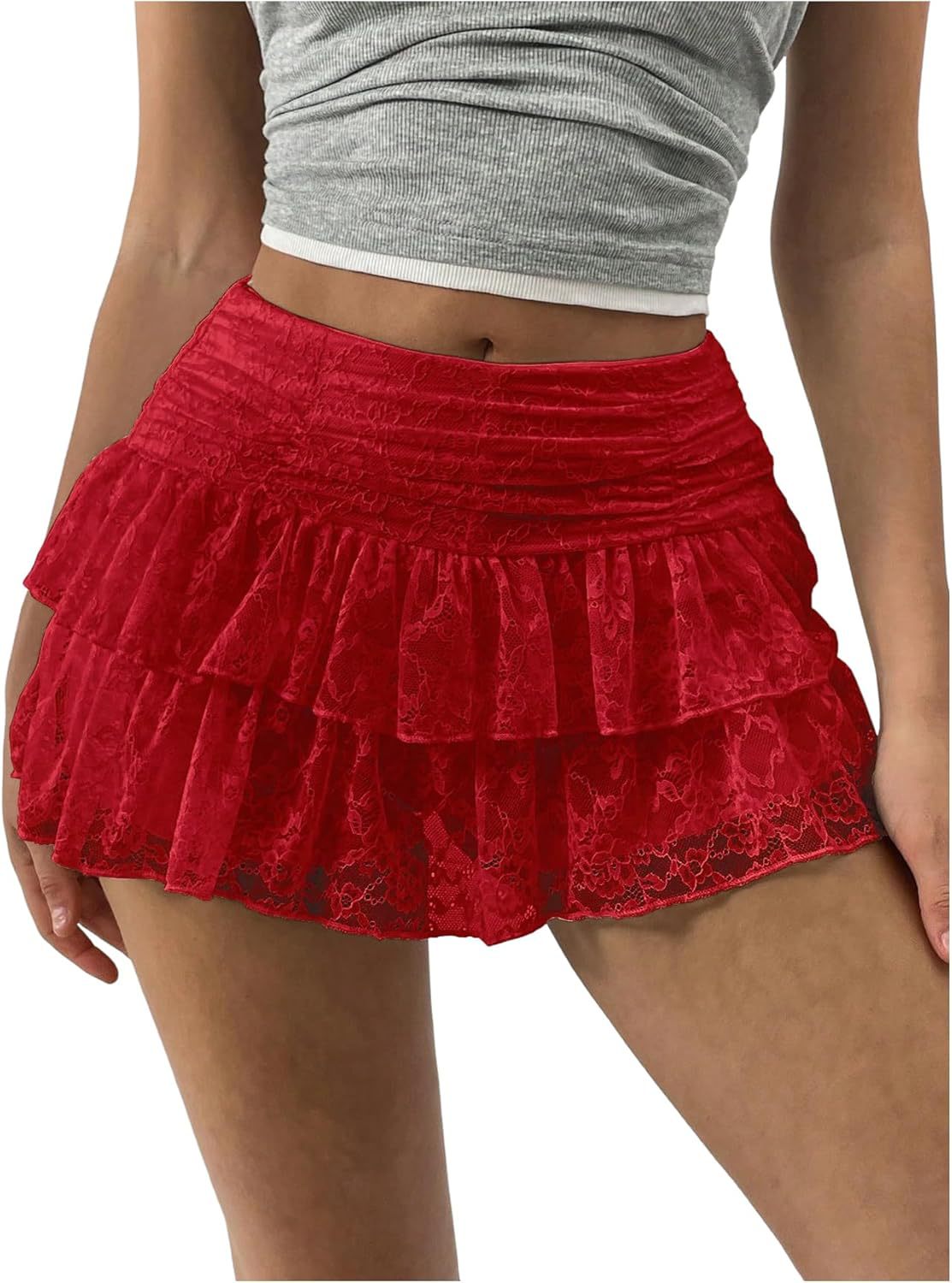 Multi-layer Stacked Short Skirt Fashion Lace
