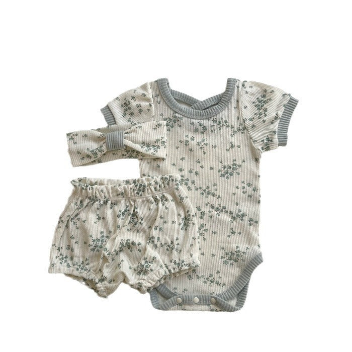 Thin Cotton Soft Home Wear Suit Air Conditioning Shorts Two-piece Set