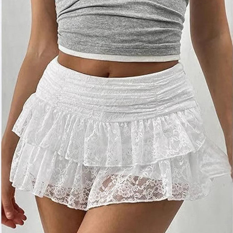 Multi-layer Stacked Short Skirt Fashion Lace