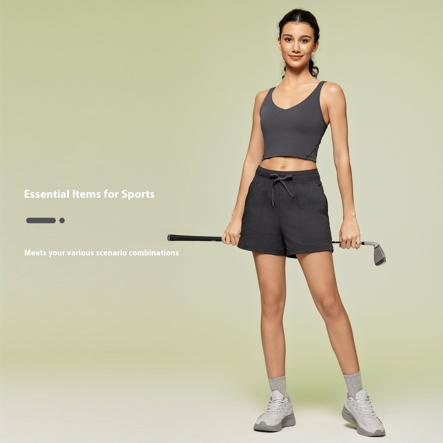Summer Pure Color Ribbon Chest Pad Nude Feel Back-shaping Running Fitness