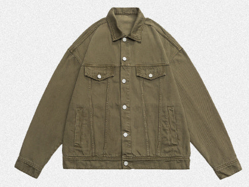 Retro Washed Dyed Loose Denim Coat