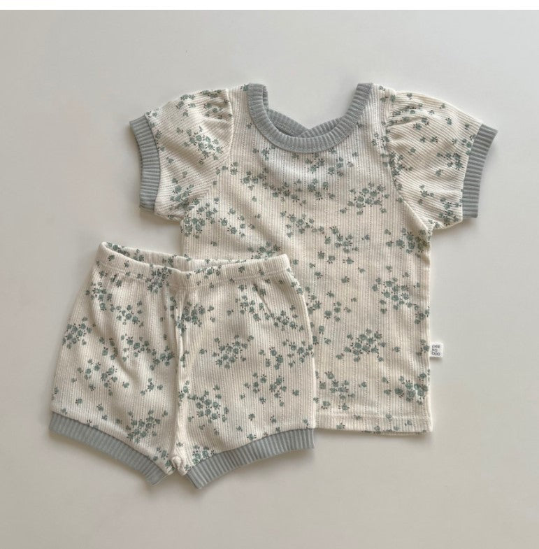 Thin Cotton Soft Home Wear Suit Air Conditioning Shorts Two-piece Set