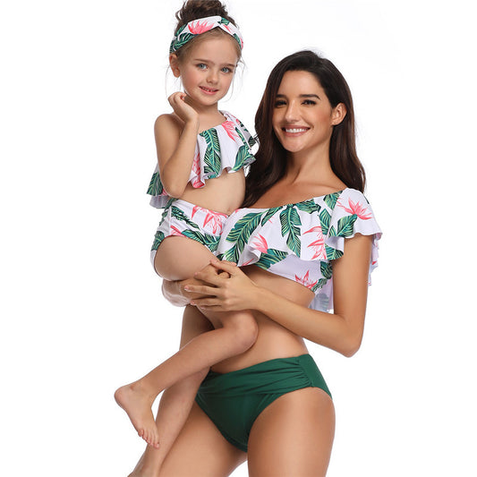 Parent-child Swimsuit Tassel Split Bikini