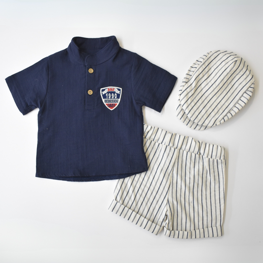 Chill & Striped Casual Short Set