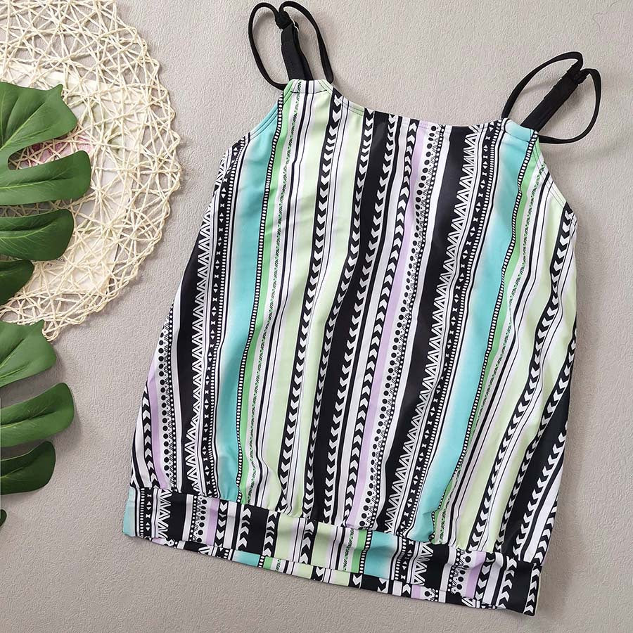 Plus Size Geometric Printing High Waist Boxers