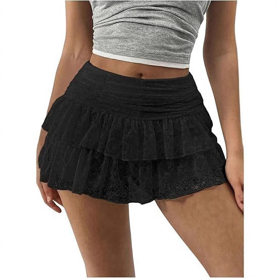 Multi-layer Stacked Short Skirt Fashion Lace