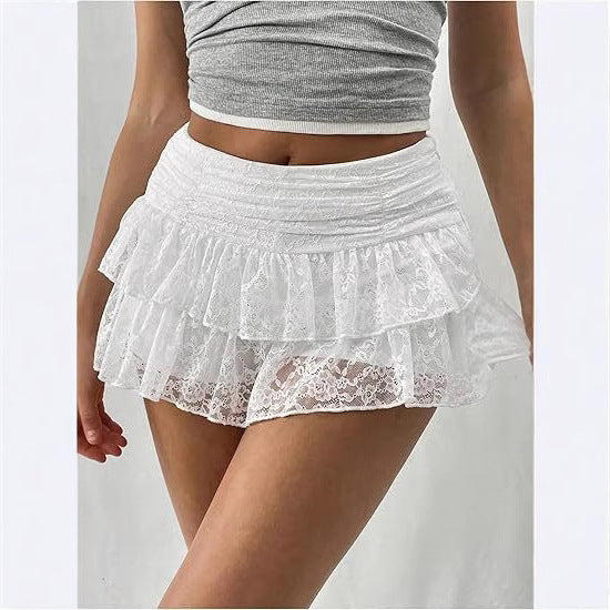 Multi-layer Stacked Short Skirt Fashion Lace