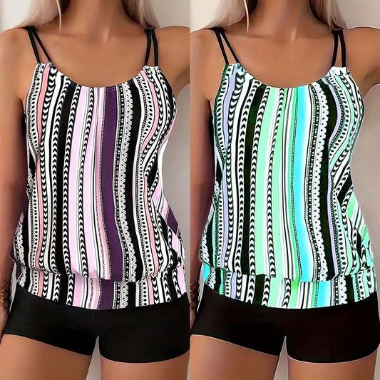 Plus Size Geometric Printing High Waist Boxers