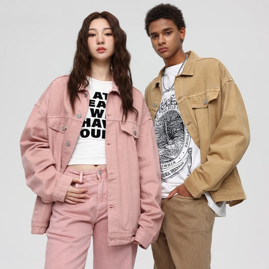 Retro Washed Dyed Loose Denim Coat